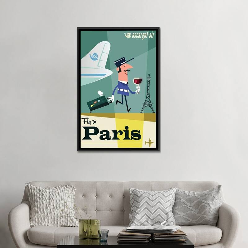 iCanvas "Fly To...Paris" by Gary Godel Framed Bed Bath & Beyond